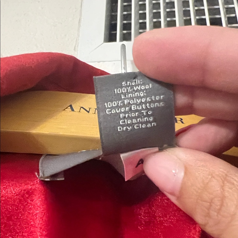 Ann Taylor Vibrant Red Double Breasted Coat - Picture 6 of 7